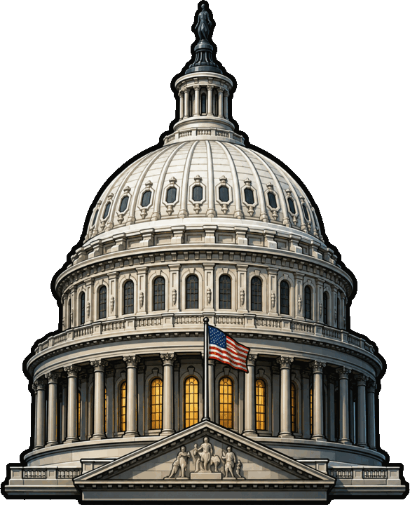 U.S. Capitol dome illustration
